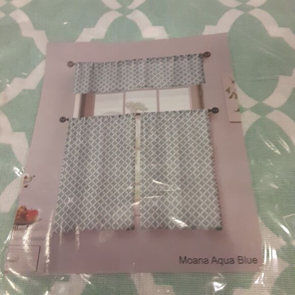 Kensie Home Cafe Tier Set 3pc Moana Aqua - Picture 3 of 5